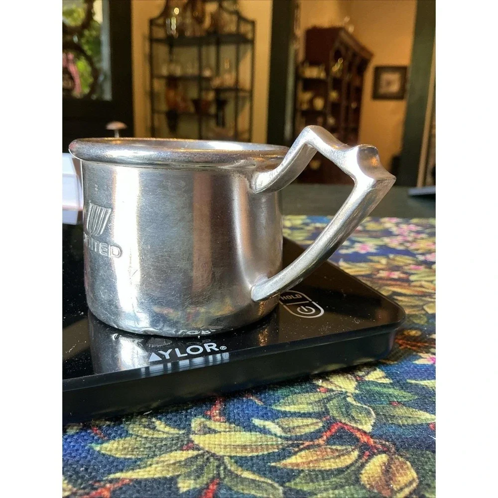 Vintage United Airlines Silver‎ Plated Creamer Pot Grand Silver Co.